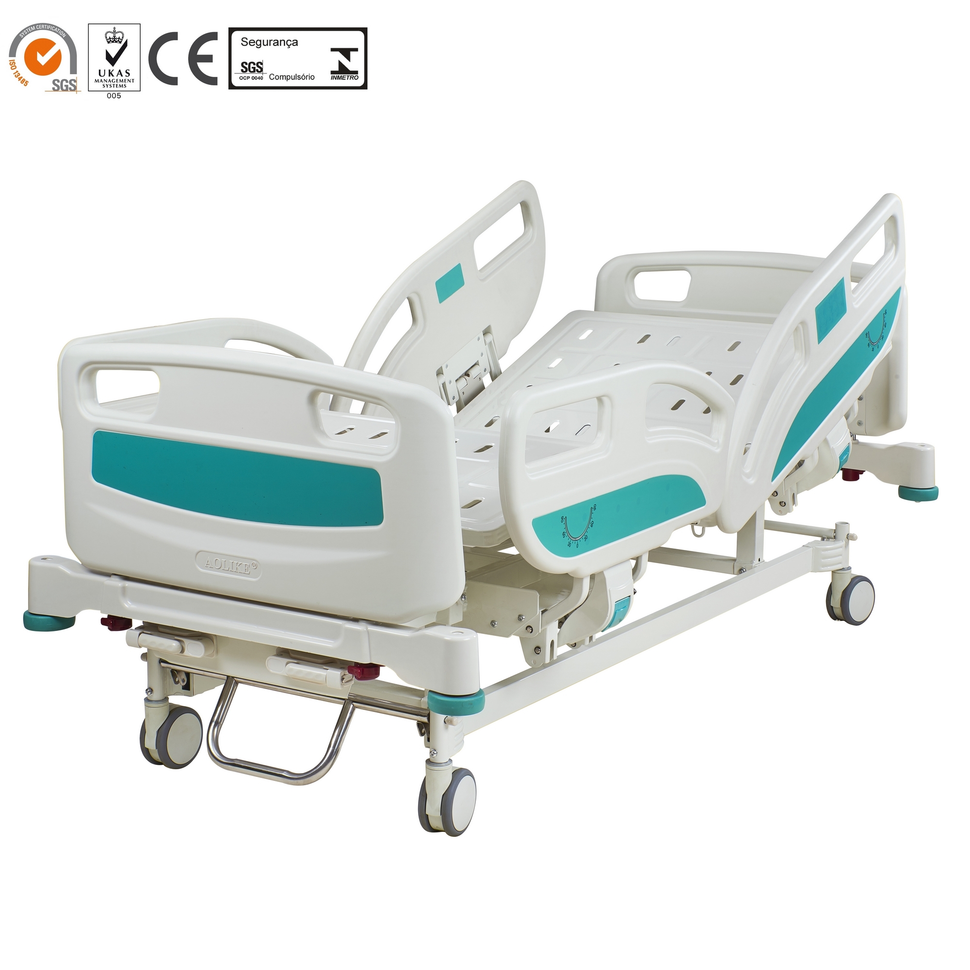 Luxury Modern Type Two Crank Manual Hospital Bed 1 YEAR Free Spare Parts with ABS Siderail ALK-AA201FZE Metal Carton Box 220kg