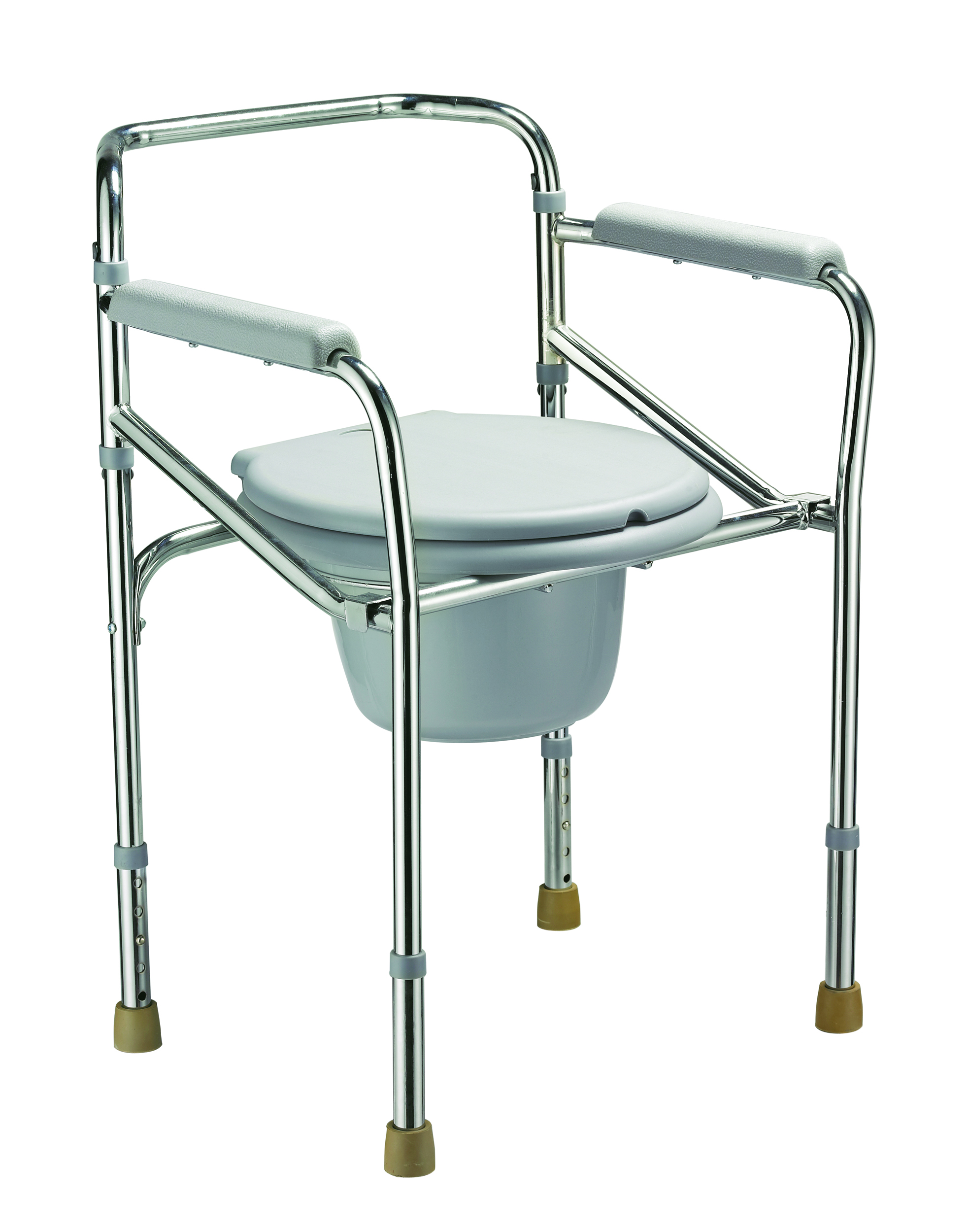 Aluminum Foding Adjustable Commode Chair for Disabled People Orthotics Class I 1 YEAR Free Spare Parts 15-20 Days CE/ISO13485