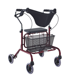 Walker Rollator Four Wheels with Shopping Bag Class II 1 YEAR Free Spare Parts Training Apparatus 15-20 Days Walking Aid ALK327