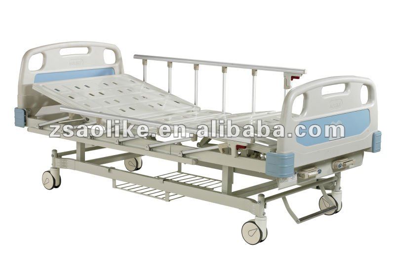 CE,FDA approved High Quality And Inexpensive 2 function hospital bed with central brakes